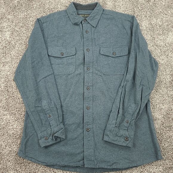 Grizzly Mountain Other - Grizzly Mountain Heavy Flannel Shirt Men's Large Gray Winter Warm Outdoors